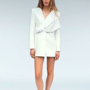 🛑NWT 2022 LIMITED EDITION BLAZER DRESS Zara voluminous WHITE 3486 500